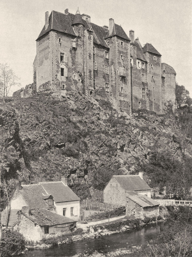 CREUSE. Boussac- Château 1904 old antique vintage print picture